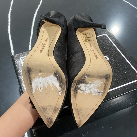 SOLD. Karl Lagerfeld black heels. - Picture 3 of 4